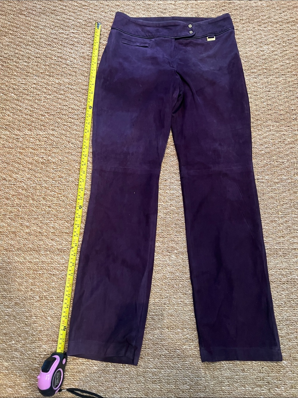 Ralph Lauren Purple Suede-Straight Leg Bottoms